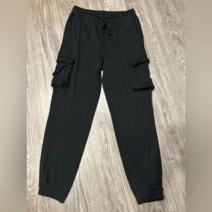 Zenana Womens Drawstring Waist Cargo Jogger Pants